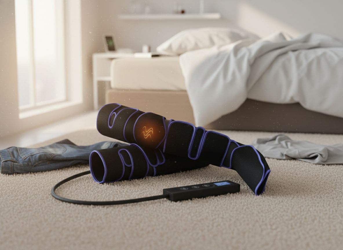 360° Air Compression Leg Massager with Heat – Circulation & Recovery Device | Nuvvion